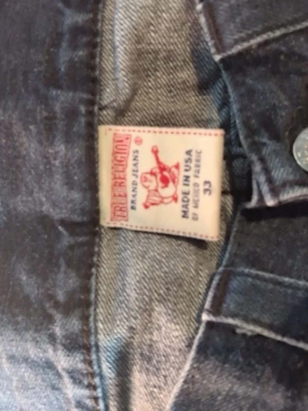 True Religion Dark Blue Straight Leg Jeans